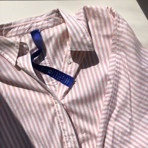 Kit and Ace pink and white striped button down
